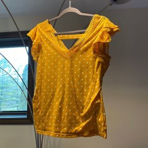 Bobbi and brooks summer polka dot shirt size small